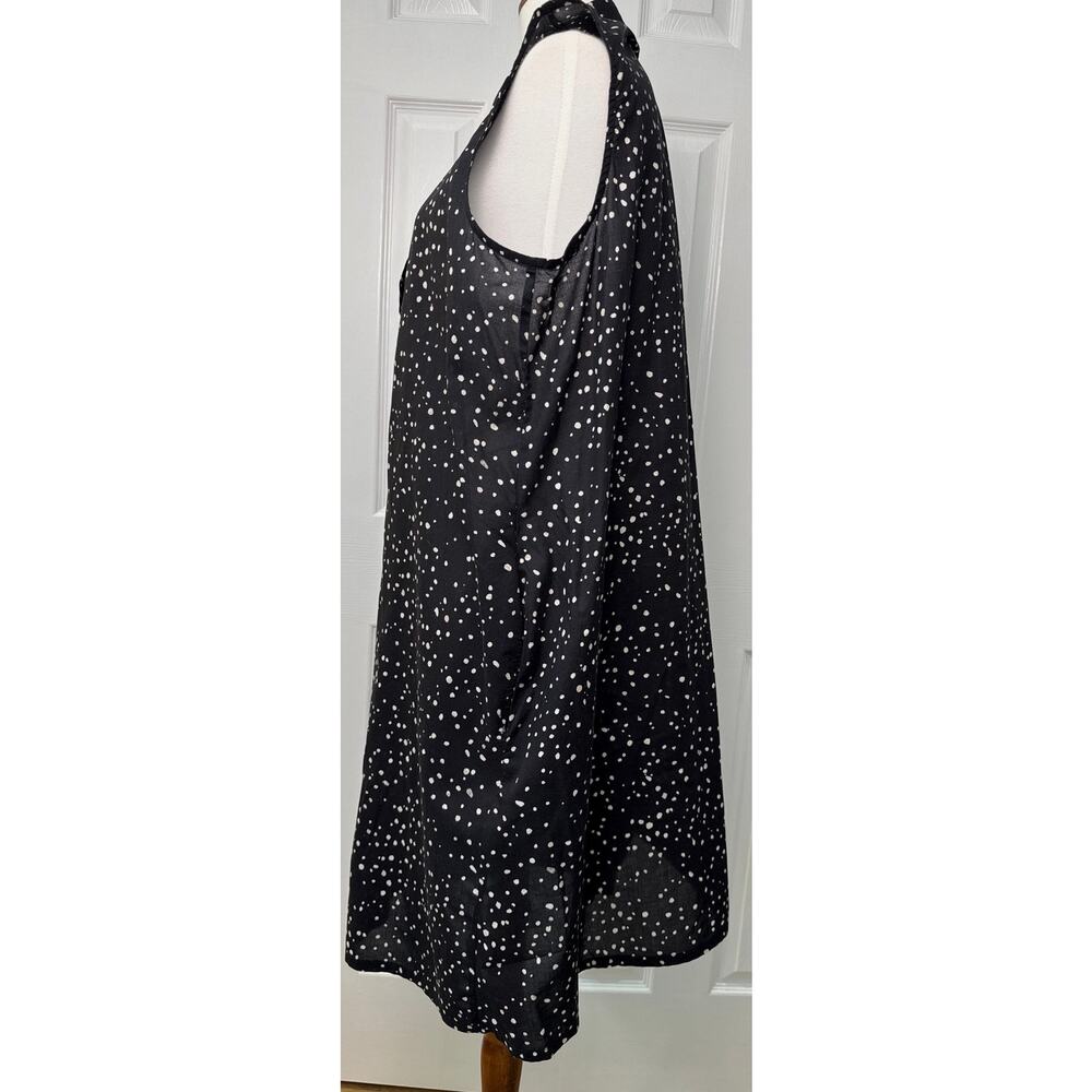 Eileen Fisher Organic Cotton Polka Dot Sleeveless Tunic Dress L - Picture 4 of 7